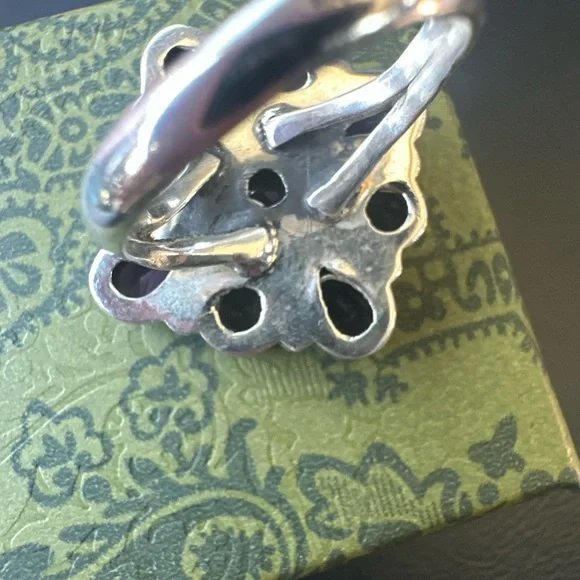 Size. 9  silver 925 Ring - citrine and amethyst - Picture 5 of 6